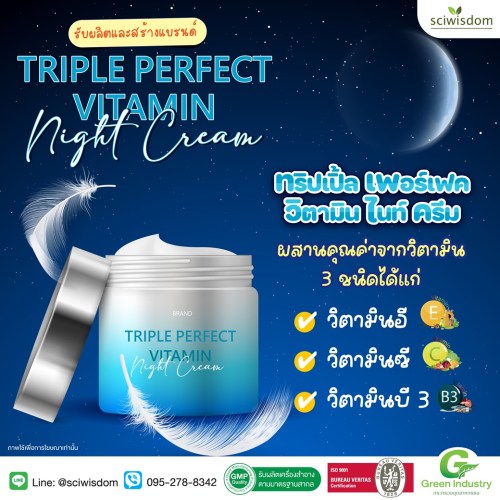 ทริปเปิ้ลเพอร์เฟค วิตามิน ไนท์ ครีม  (Triple Perfect Vitamin Night Cream) 30g. A M
